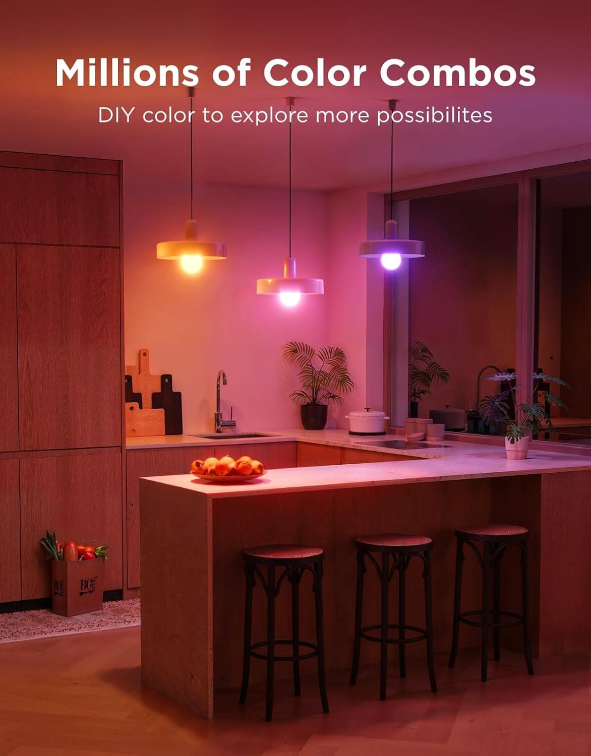 Govee Smart Light Bulbs, A19 Color Changing Light Bulb, 800 LM, E26 Base 4 2.36 x 4.7 inches